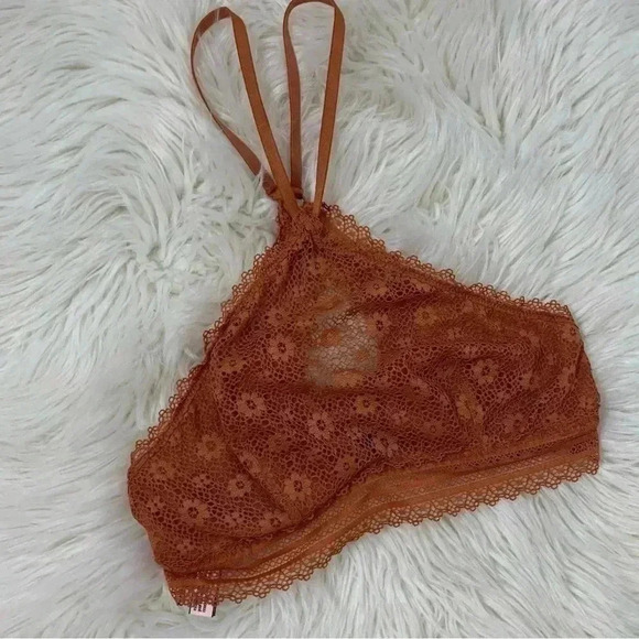 NWOT Victoria secret orange rust lace lined underwired small - Picture 6 of 8